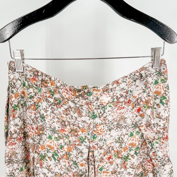 Elegant White and Brown A-Line Skirt - Picture 5 of 6